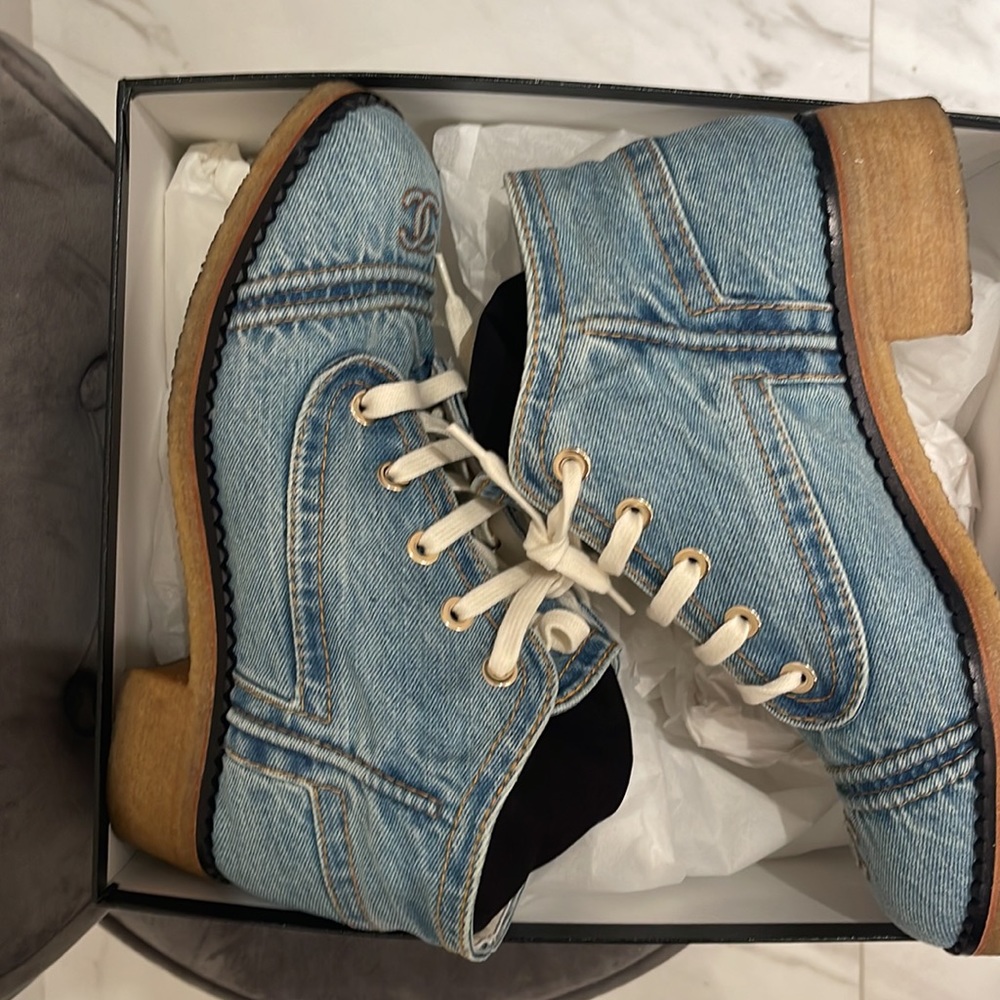 Chanel Cloth Ankle Boot - Picture 6 of 7